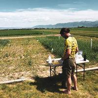 PhD student, Bryce Currey, doing WAFERx field tests in Bozeman, MT.