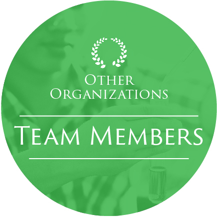 icon of a green circle with a biologist in the background and the words 'Other Organizations' and 'Team Members'
