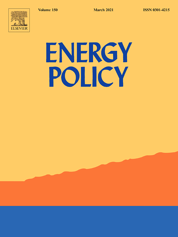 Cover of the Energy Policy journal