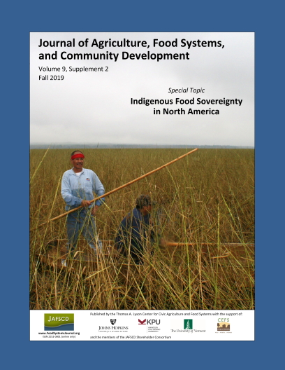 Cover image of the Journal of Agriculture, Food Systems, and Community Development