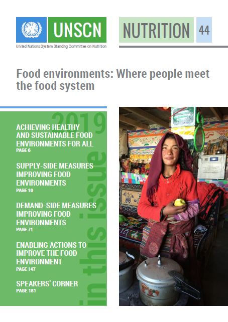 image of the cover of UNSCN Food Environments