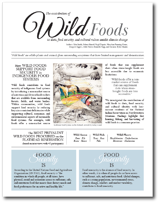 An image of the first page of the 'Wild Foods' Research Brief