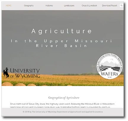 Image of the Agriculture in the UMRB website