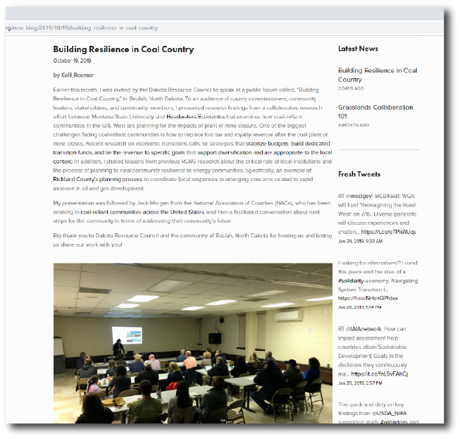 Image of the blog post 'Building Resilience in Coal Country'